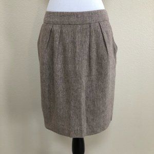 Tabitha Anthropologie tweed linen blend skirt 731